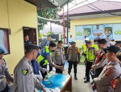 Jelang Pemungutan Suara Pemilu 2024, Polres Kampar Menggelar Gartibplin Kepada Seluruh Personel
