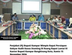 Penjabat Bupati Kampar Pimpin Rakor Gebyar Audit Stunting Kabupaten Kampar 2024