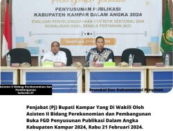 Pj Bupati Kampar Buka FGD Publikasi Dalam Angka Kabupaten Kampar 2024 Dan Evaluasi Statistik Sektoral