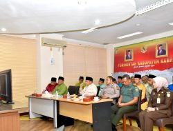 Pj Bupati kampar Hadiri Rapat Koordinasi Pengendalian Inflasi Dengan Kemendagri Secara Virtu