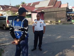 Dishub Kampar Kerahkan 15 Personil Untuk Atur Arus Kendaraan di 7 Titik Pasar Ramadhan