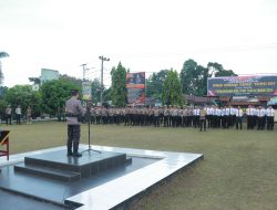 Polres Kampar Laksanakan Apel Gelar Pasukan Operasi Kepolisian Terpusat “Ketupat 2024”