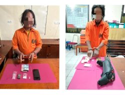 Dua Gondrong Pengedar Sabu Diringkus Polsek Tapung, Polisi Sita 38,76 Gram Sabu