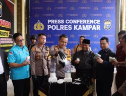 Polres Kampar Musnahkan Narkoba Jenis Sabu 802,04 Gram dan Pil Ekstasi 2.652 Butir