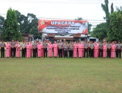 Kapolres Kampar Pimpin Upacara Kenaikan Pangkat Personil Periode 1 Juli 2024