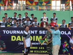 Desa Gema Juara Pada Turnamen Bola Kaki Trofeo Dandim Cup Dalam Rangka Meriahkan TMMD 121