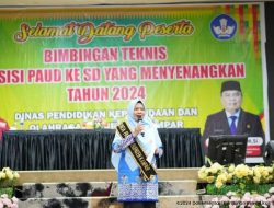 Dinas Pendidikan Pemuda dan Olahraga Selenggarakan Bimtek Guru SD dengan Tema Transisi PAUD ke SD yang Menyenangkan, Dibuka Pj Ketua TP-PPK Kampar