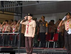 Penjabat Bupati Kampar Pimpin Apel Peringatan Hari Pramuka ke-63 tahun 2024