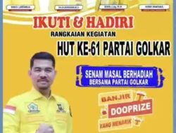 Wakil Ketua DPRD Kampar Iib Nursaleh Ajak Warga Meriahkan HUT ke-61 Partai Golkar