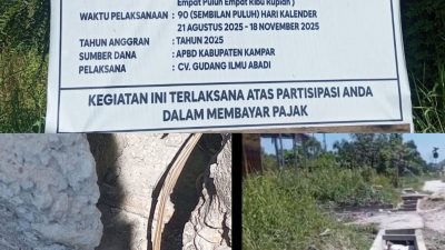Proyek Drainase di Tarai Bangun Diduga Dijual ke Pihak Lain, PPK dan CV Gudang Ilmu Abadi Didesak Diperiksa!