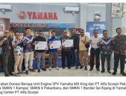 Prestasi SMKN 1 Kampar Berbuah Apresiasi Yamaha, Engine MX King Jadi Penguat Praktik Siswa Vokasi
