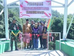 Jembatan Gantung Bantuan Presiden Resmi Difungsikan, Akses Warga Gajah Bertalut Kini Lebih Mudah