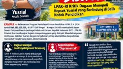 Revitalisasi Rp1,53 Miliar di UPT SMPN 1 Kampar Kiri Hilir Disorot: LPAK-RI Kritik Dugaan Monopoli Kepsek Yusrial yang Berlindung di Balik Kedok Pendidikan