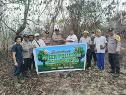 Polsek Tapung dan Pemdes Petapahan Jaya Tanam 60 Batang Pohon, Wujudkan Green Policing