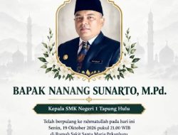 Duka Dunia Pendidikan Riau, Dedi Osri Doakan Nanang Sunarto, M.Pd. Mendapat Tempat Terbaik di Sisi Allah SWT
